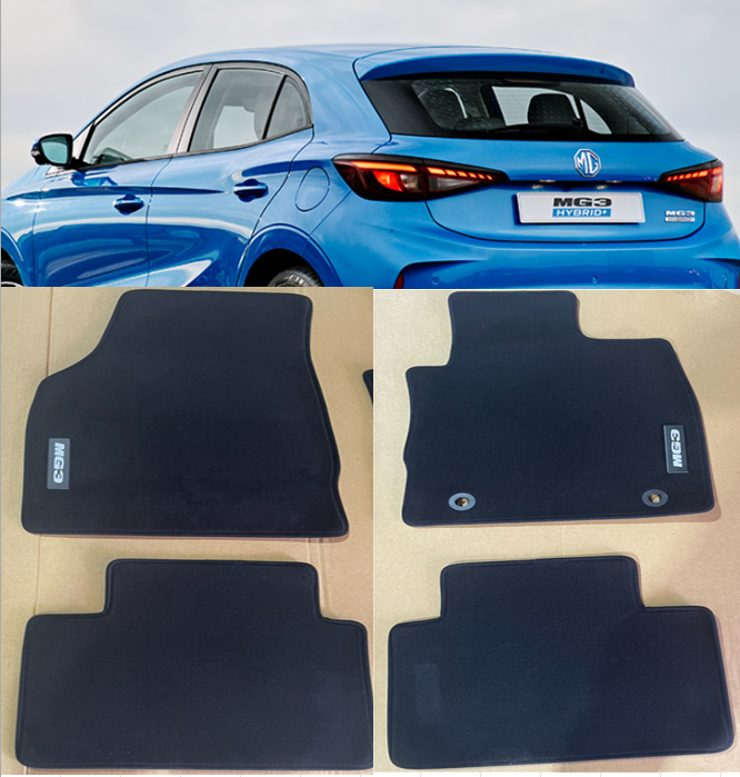 MG3 New  All Hatchback 07 2024 > Onwards Set of 4 Brand new Floor Carpet mats Black Genuine, All Hatchback   EXCITE, ESSENCE, EXCITE HYBRID+, ESSENCE HYBRID+ 07/2024 > Onwards